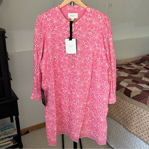 Tuckernuck Pomander Place Pink Floral Eyelet Samantha Dress NWT XXL